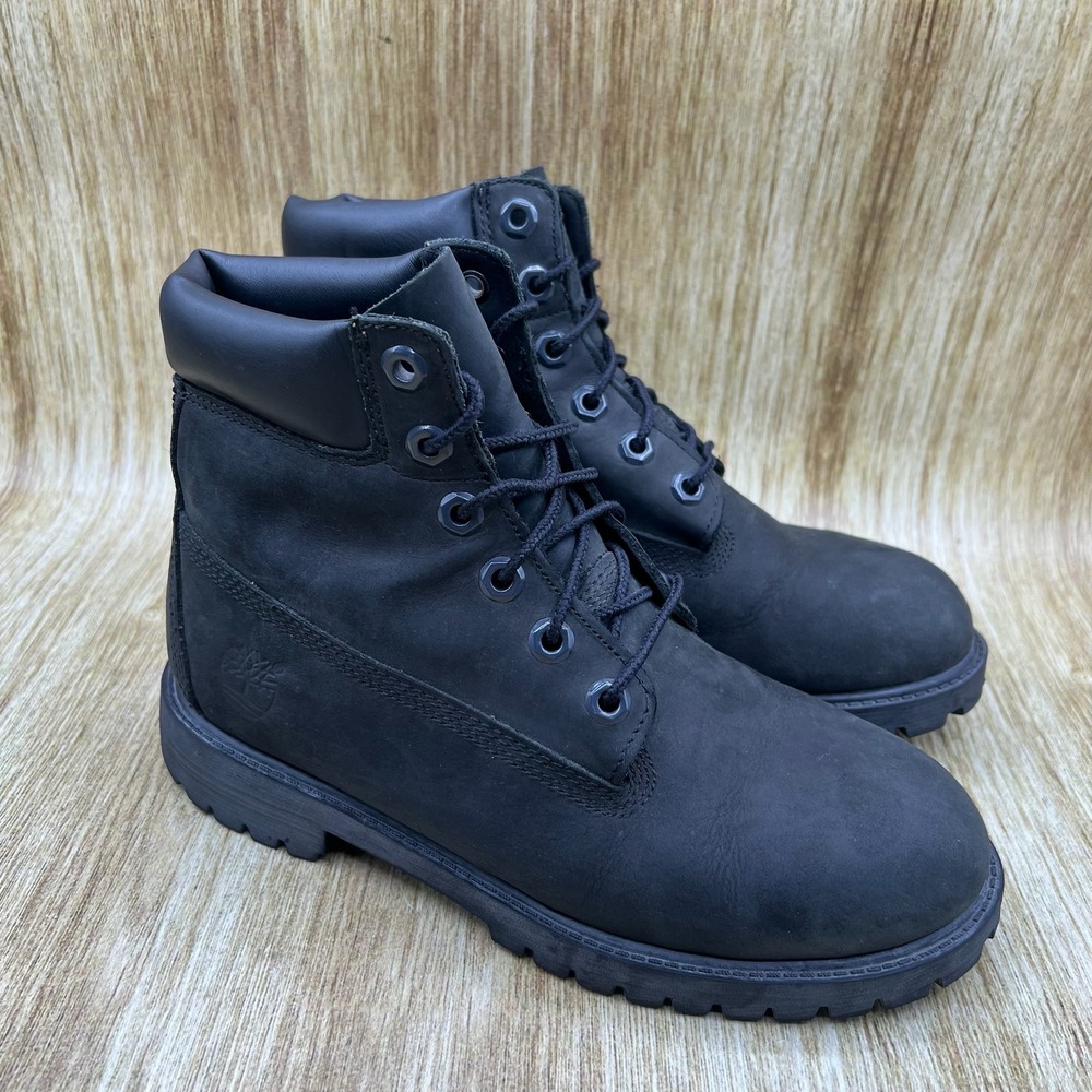 Timberland Premium 6-Inch Waterproof Youth Size 5Y Black Ankle Boots Shoes 12907